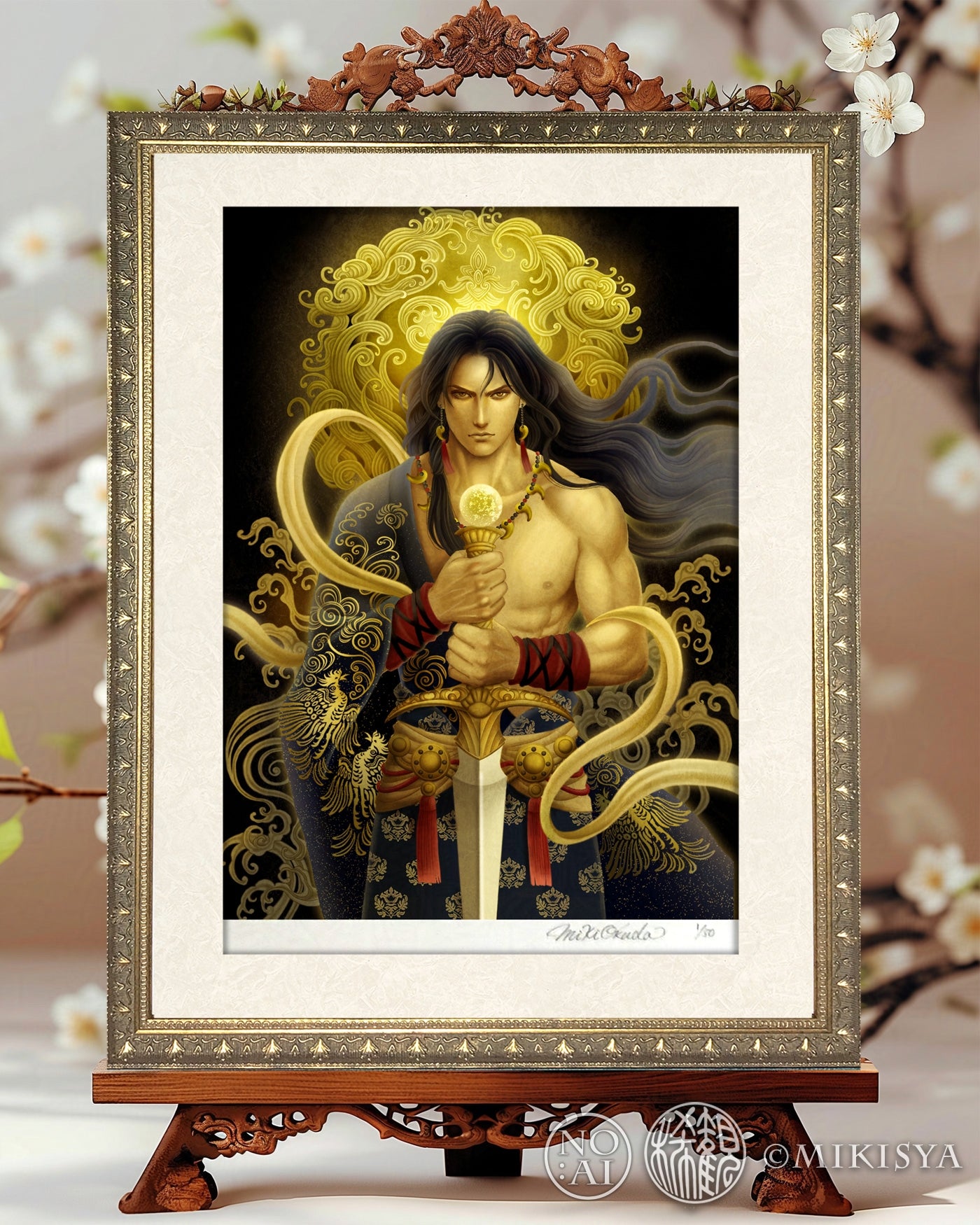 須佐之男命（すさのおのみこと）｜八雲を統べる者 − 破邪のジクレー版画［SS〜Mサイズ］