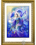 幻想画家・奥田みきによる神仏画「瀬織津姫（せおりつひめ）」のジクレー版画作品。  
青と紫を基調に、水の女神・瀬織津姫と龍を描いた幻想的な神仏アート。  
アンティークゴールドのSSサイズ額装イメージ。
