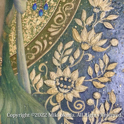 観音菩薩 合掌観音 開運絵 仏画 原画一点限り