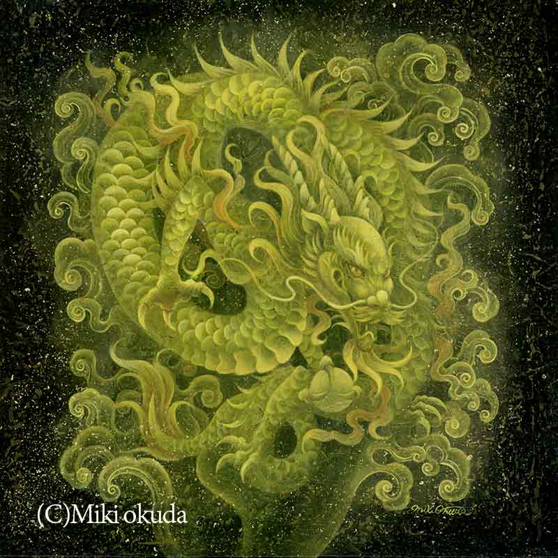 【原画・一点限り】金龍・黄金色の波動│スピリチュアル│龍神