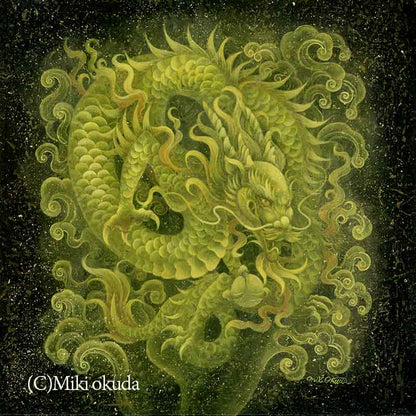 【原画・一点限り】金龍・黄金色の波動│スピリチュアル│龍神