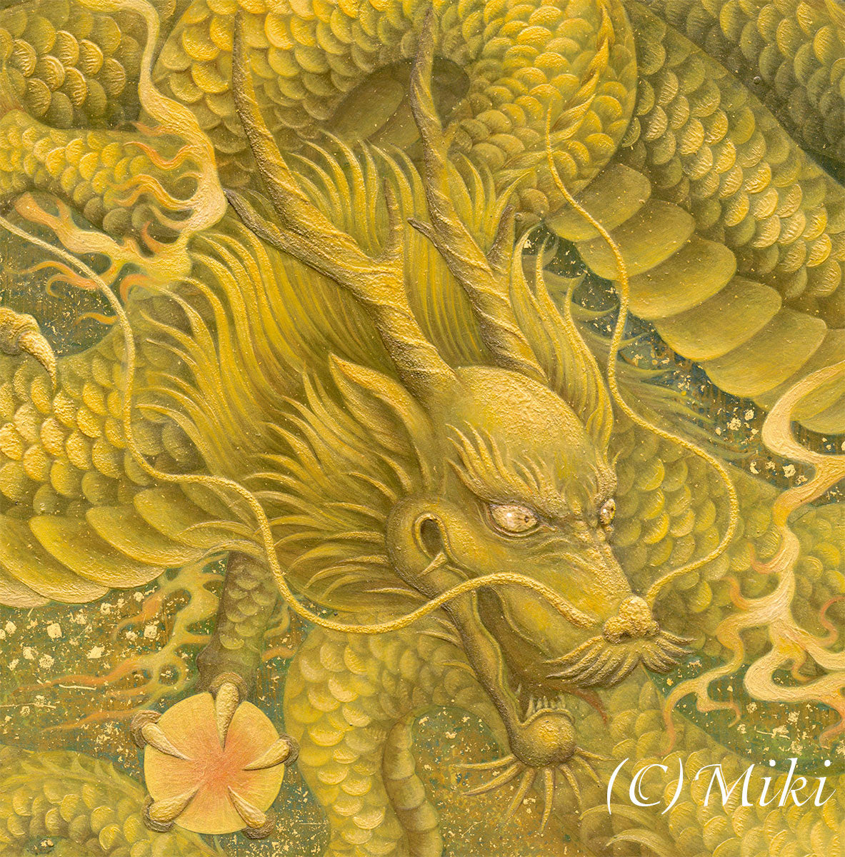 【原画・一点限り】光稀龍～金～