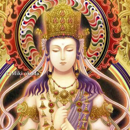 大日如来（蓮華座） 開運絵 仏画 ジクレー版画 スピリチュアル 大判サイズ