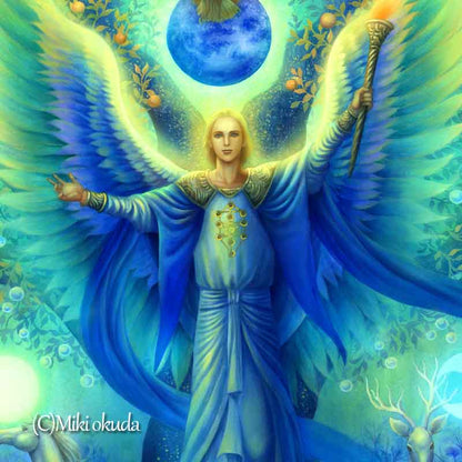大天使ミカエル 天使イラスト スピリチュアル エンジェル ジクレー版画 SS～Mサイズ