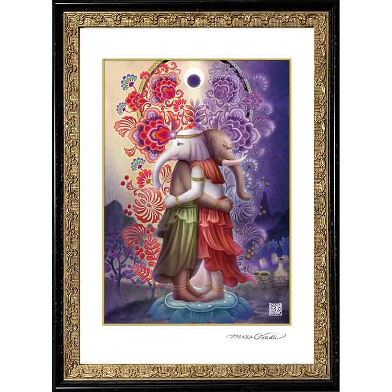 歓喜天 開運絵 仏画 ジクレー版画 スピリチュアル SS～Mサイズ