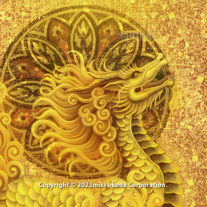 麒麟(通常版） 神獣　縁起物　開運絵　ジクレー版画  スピリチュアル SS～Sサイズ