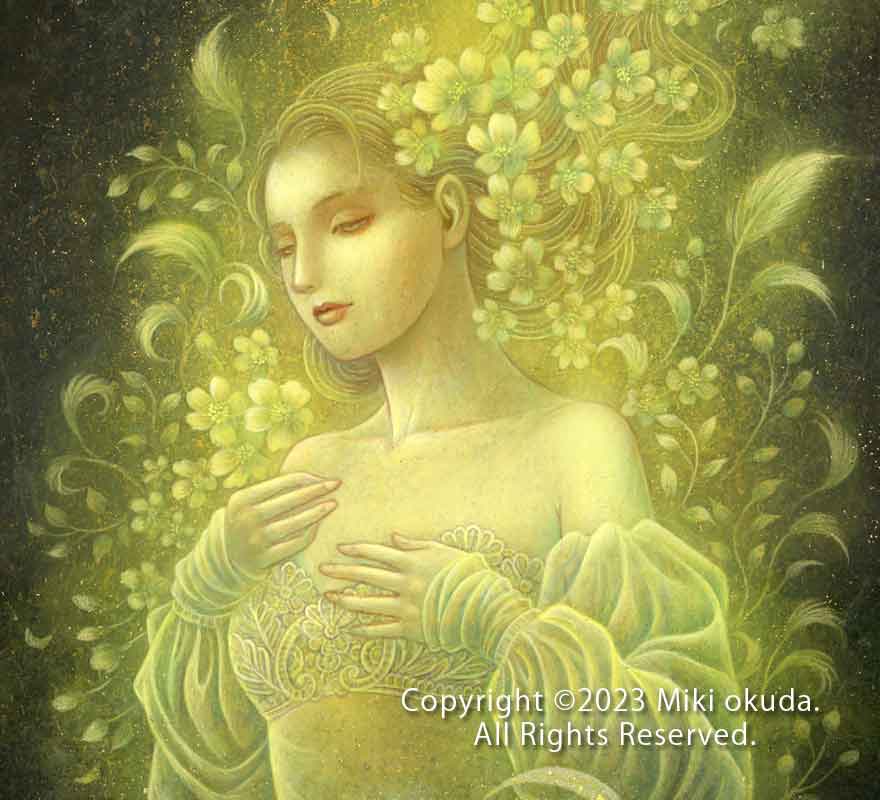 （月の追想） ジクレー版画 SSサイズ　スピリチュアル