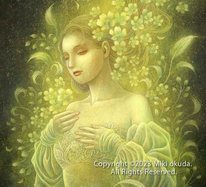 （月の追想） ジクレー版画 SSサイズ　スピリチュアル