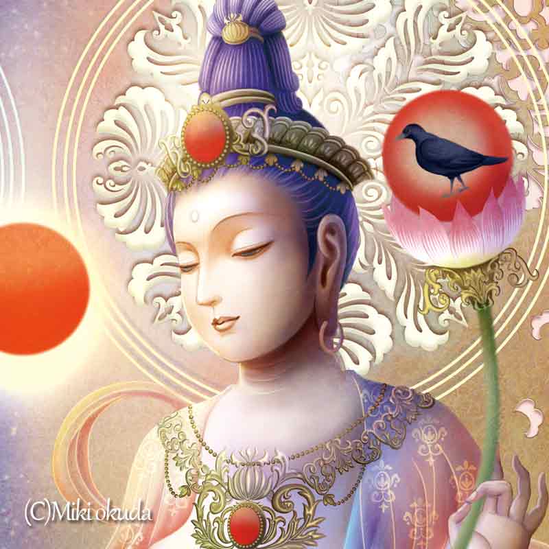 日光菩薩・月光菩薩 開運絵 仏画 ジクレー版画 スピリチュアル SS～Mサイズ