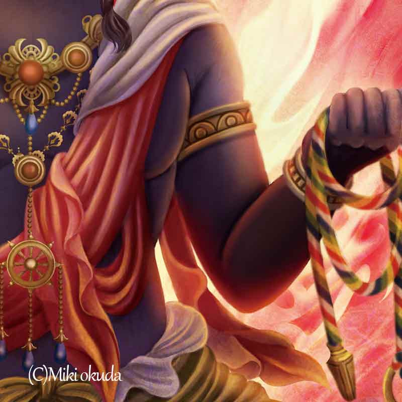 不動明王 仏 絵画 原画 アート インテリア かっこいい かわいい 魔除け