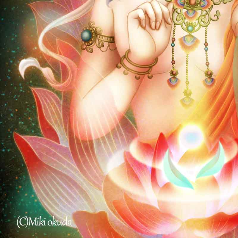 大勢至菩薩 開運絵 仏画 ジクレー版画 スピリチュアル SS～Sサイズ