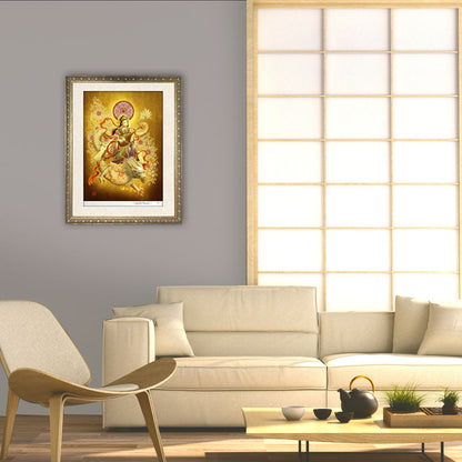 弁才天・弁財天 七福神  開運絵 仏画 ジクレー版画 スピリチュアル SS～Mサイズ