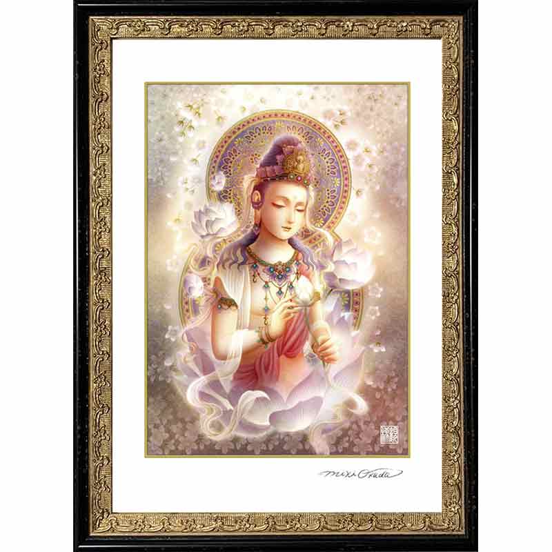 観音菩薩 聖観音 開運絵 仏画 ジクレー版画 スピリチュアル SS～SMサイズ