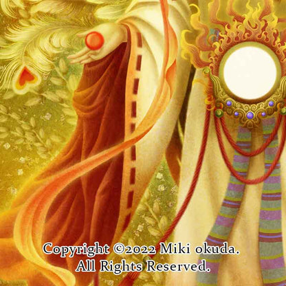 天照大御神 開運絵 ジクレー版画 スピリチュアル SS～Mサイズ