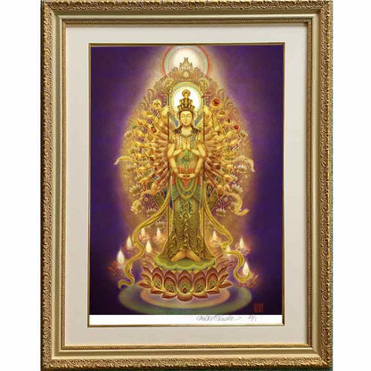 弁財天 天照大神 千手観音菩薩など【迫力の大判サイズ・カスタマイズジクレー版画】