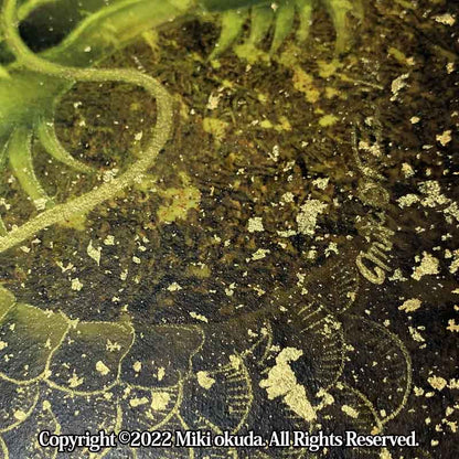 金龍(覚醒の龍・光稀）龍神様 かっこいい龍のイラスト 手彩色ジクレー版画 スピリチュアル 輝く顔料で一枚ずつエネルギーを加筆