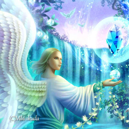 大天使ラファエル  天使イラスト  スピリチュアル  エンジェル  ジクレー版画 SS～Mサイズ