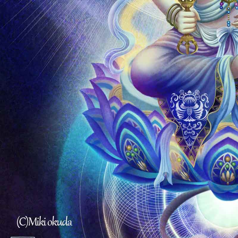 虚空蔵菩薩 開運絵 仏画 ジクレー版画 スピリチュアル SS～Sサイズ