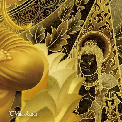 弥勒菩薩 開運絵 仏画 ジクレー版画 スピリチュアル 大判サイズ