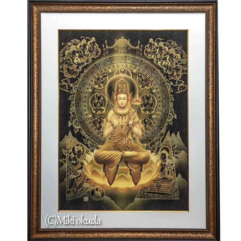 弁財天 天照大神 千手観音菩薩など【迫力の大判サイズ・カスタマイズジクレー版画】