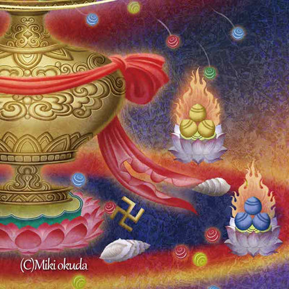 愛染明王 開運絵 仏画 ジクレー版画 スピリチュアル SS～Sサイズ