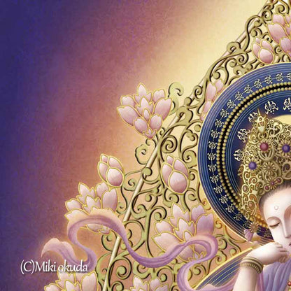 如意輪観音菩薩 開運絵 仏画 ジクレー版画 スピリチュアル SS～Mサイズ