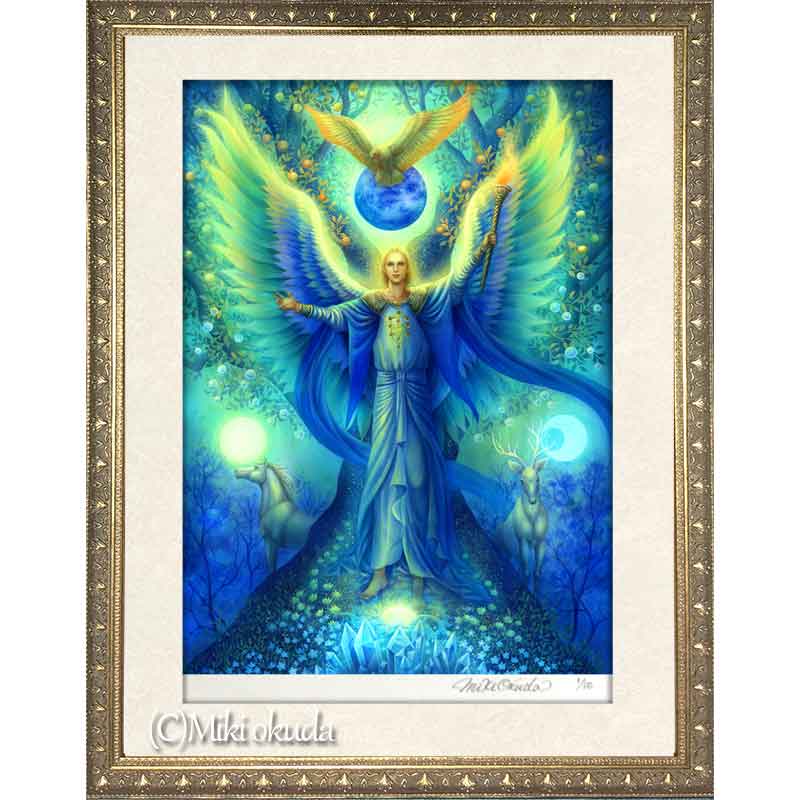 大天使ミカエル 天使イラスト スピリチュアル エンジェル ジクレー版画 SS～Mサイズ