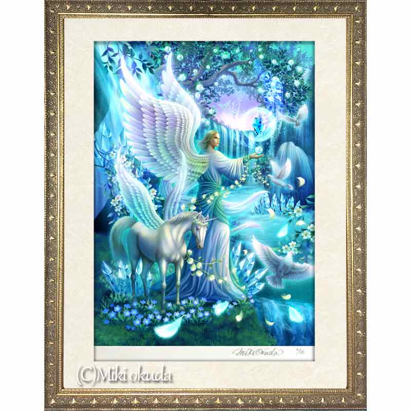 大天使ラファエル  天使イラスト  スピリチュアル  エンジェル  ジクレー版画 SS～Mサイズ