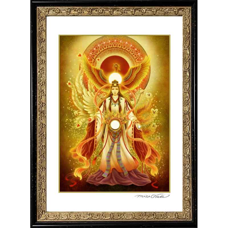 天照大御神 開運絵 ジクレー版画 スピリチュアル SS～Mサイズ