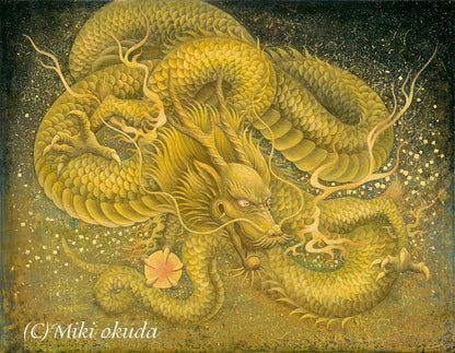 【原画・一点限り】光稀龍～金～