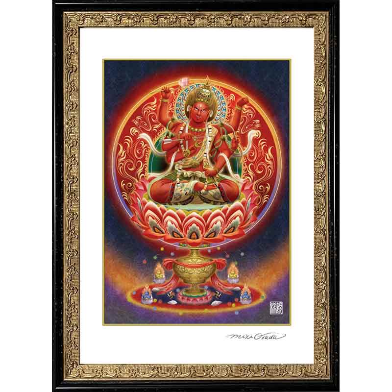 愛染明王 開運絵 仏画 ジクレー版画 スピリチュアル SS～Sサイズ